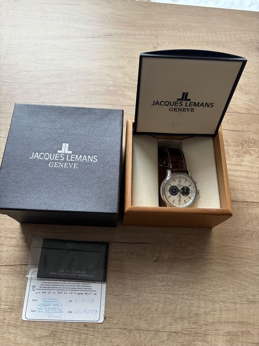 Годинник Jacques Lemans Sports, хронограф, 10 ATM, оригінал