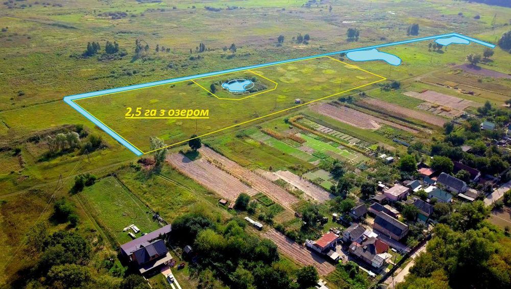 ЗЕМЛЯ для будівництва Димер с озером
