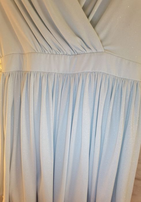 Sukienka błękitna brokatowa L 40