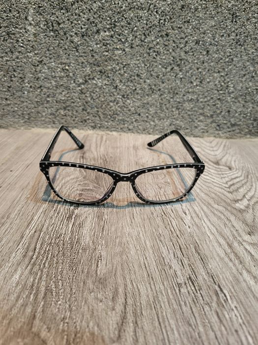 Oprawki okulary czarne w groszki