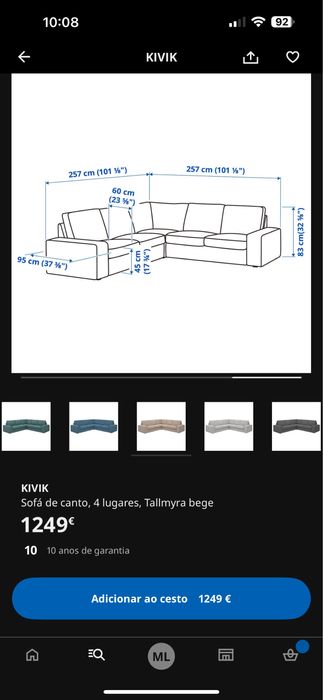 Sofa kivik canto