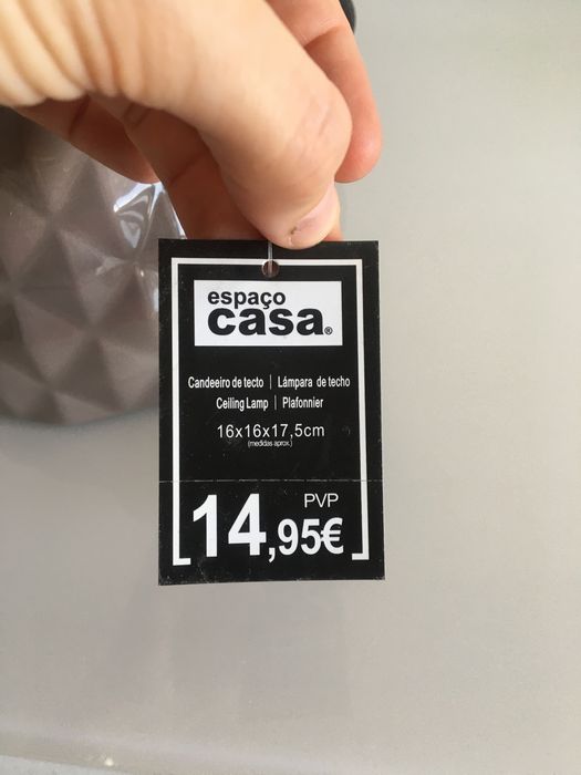 Candeeiro novo tecto