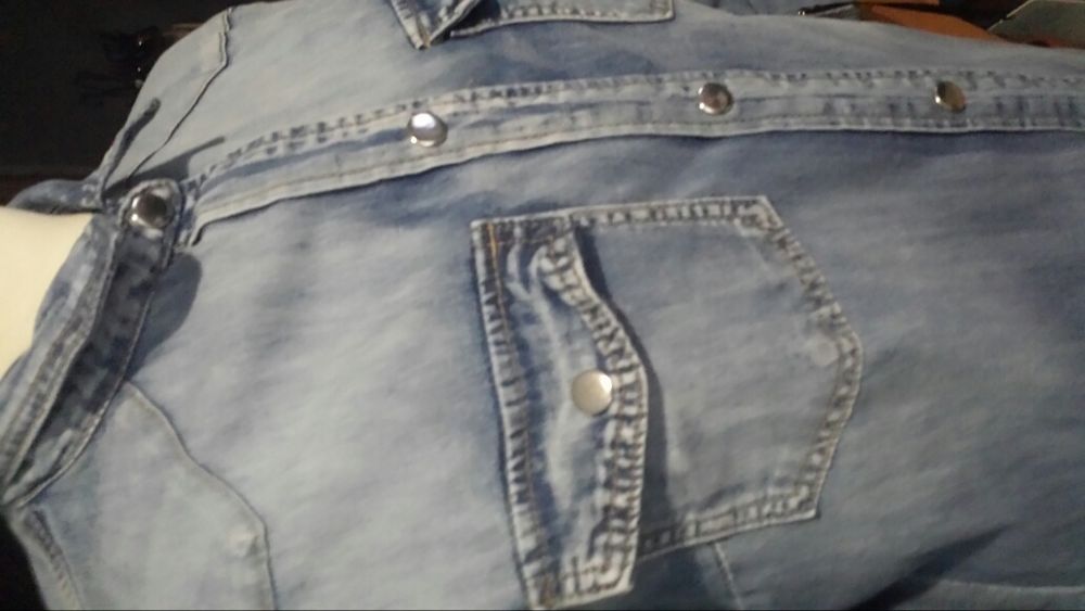 Katana długa jeansowa