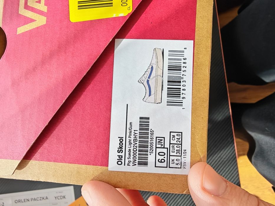 Buty Vans Old skool pink suede rozmiar 38 24cm