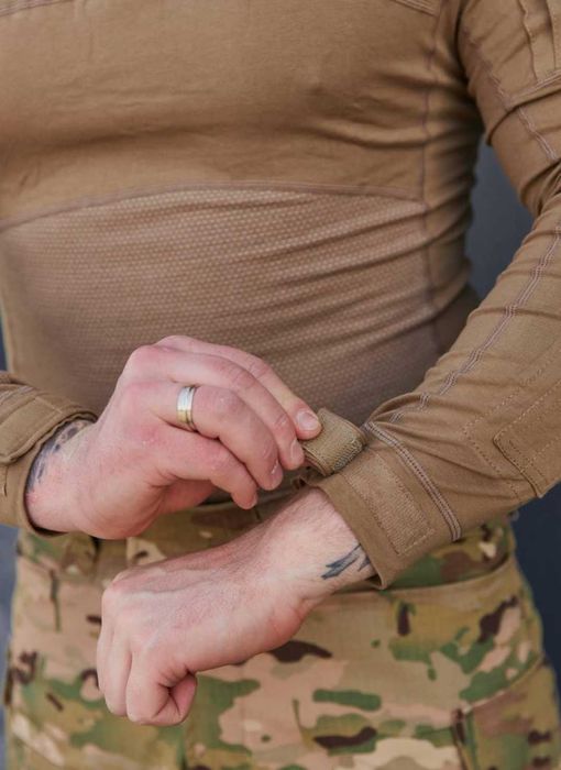 Тактичний убакс з довгим рукавом армійський убакс койот бойова сорочка