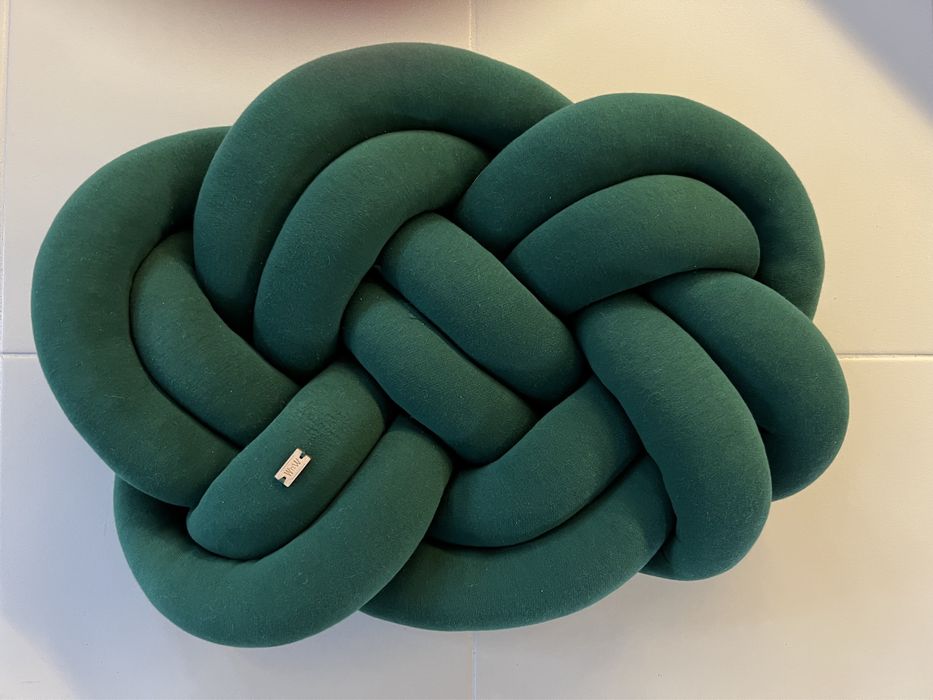 Poduszka węzeł butelkowa zieleń