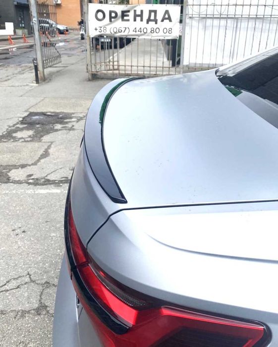 Спойлер чорний глянець Audi A6 C8 S стиль 2018-2024/ ABS-пластик