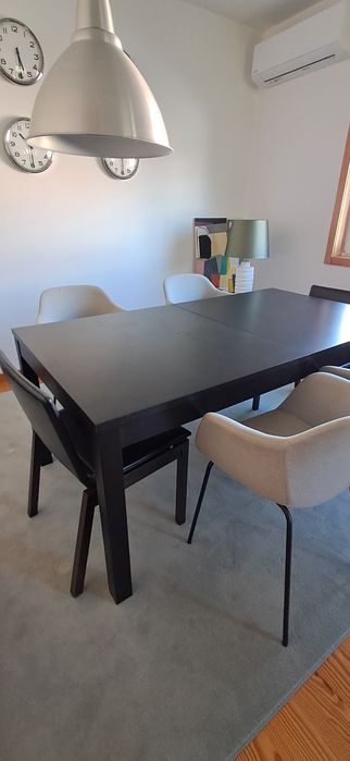 Mesa extensível preta