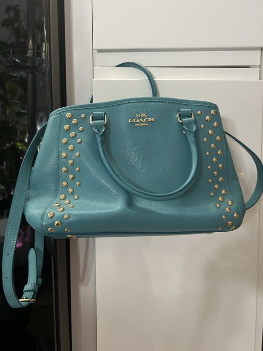 Torebka COACH – Skóra Naturalna – Turkus/Morski