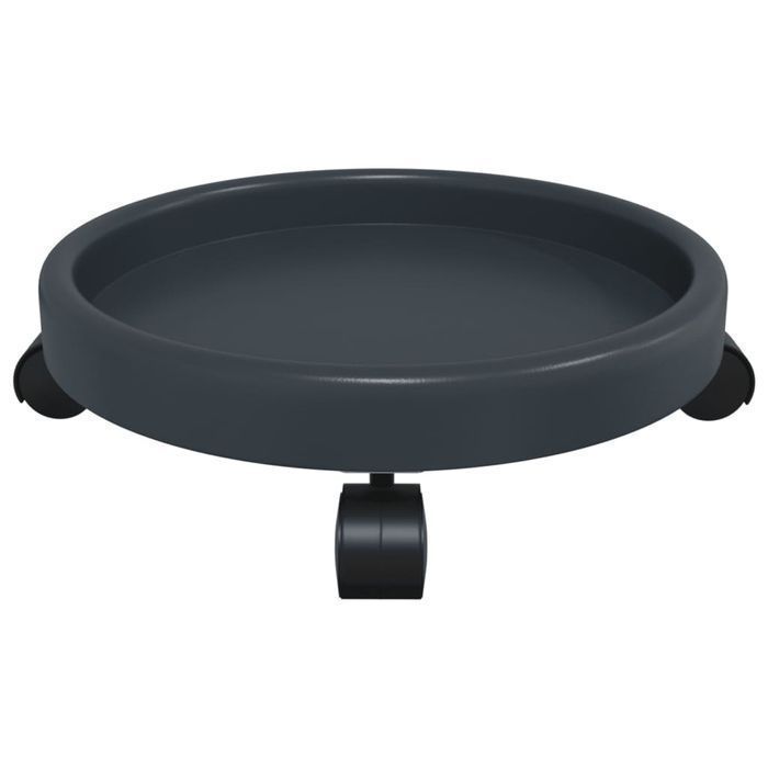 Szary Kwietnik na Kółkach, 2 Szt., 34 cm, Nośność 35 kg