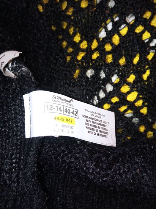 Sweter damski czarny zima kardigan vintage 40 L 42 XL St Michael moher