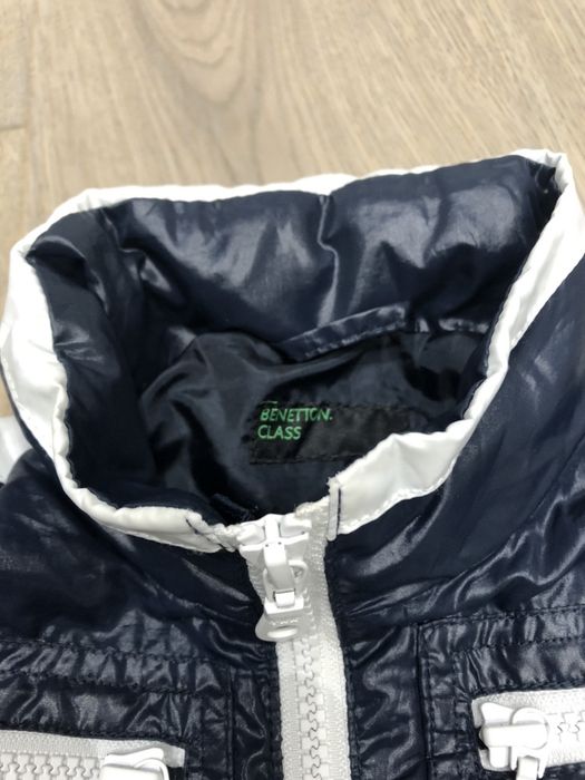 Kurtka wiosenna Benetton granat biel r 86/92 mce