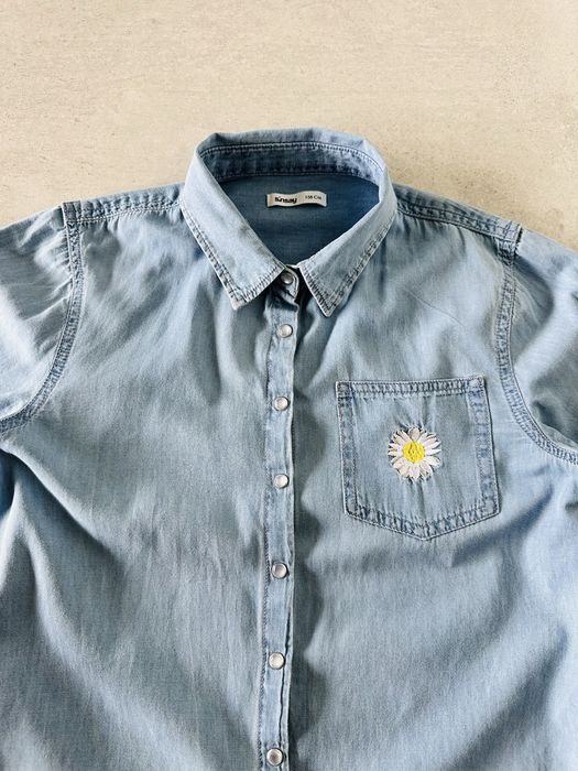 Koszula jeansowa dziewczęca SINSAY niebieska rozmiar 158