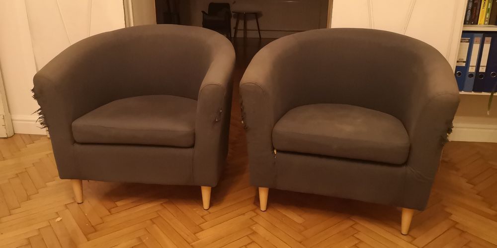 Fotele używane oraz stolik ikea oddam za darmo