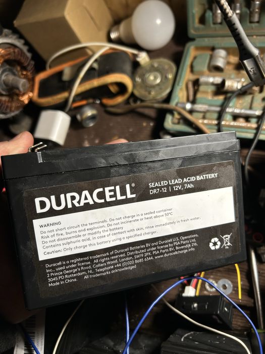 Батарея акумуляторна Duracell 12V 7Ah AGM (DR7-12)