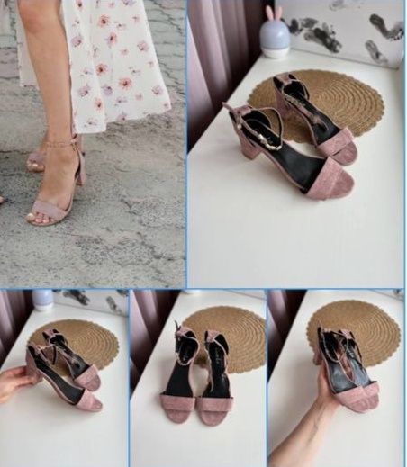 Босоніжки замшеві рожеві