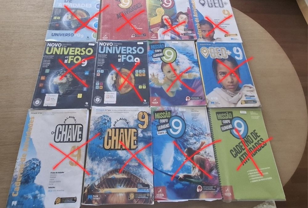 Livros Escolares Inglês e Educação Visual 9°Ano