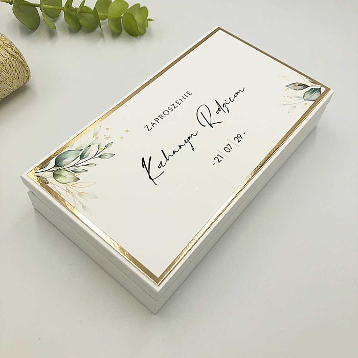 Zaproszenia ślubne dla rodziców drewniane białe 2szt