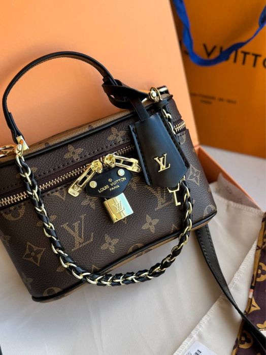 Сумка Louis Vuitton Vanity, жіноча сумка луі вітон, шкіряна сумка, бочонок