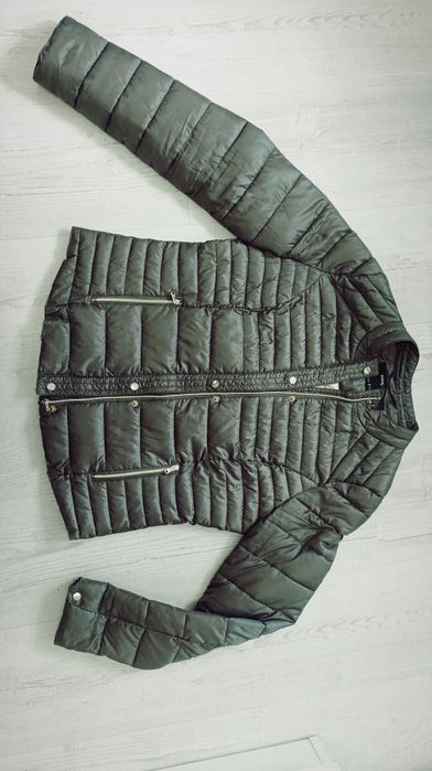 Kurtka damska ramoneska Sinsay jesienna,S/36, pikowana/zielona