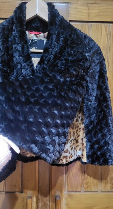 Poncho de Pelo Preto - Cerimónia - NOVO