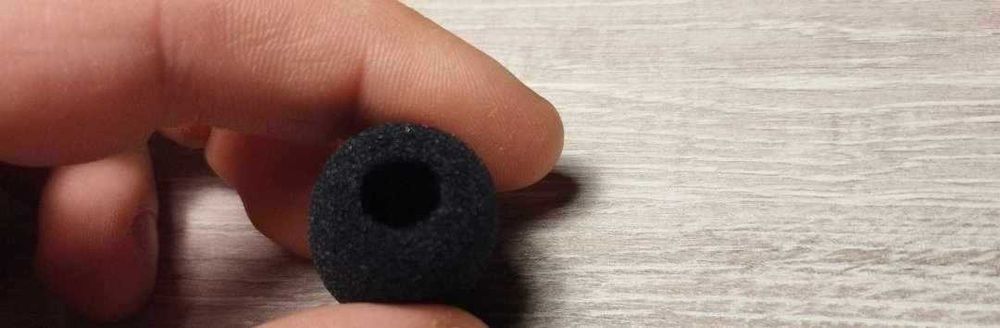 Gąbki osłonki na mikrofon słuchawkowy, krawatowy, zestaw 3 sztuki