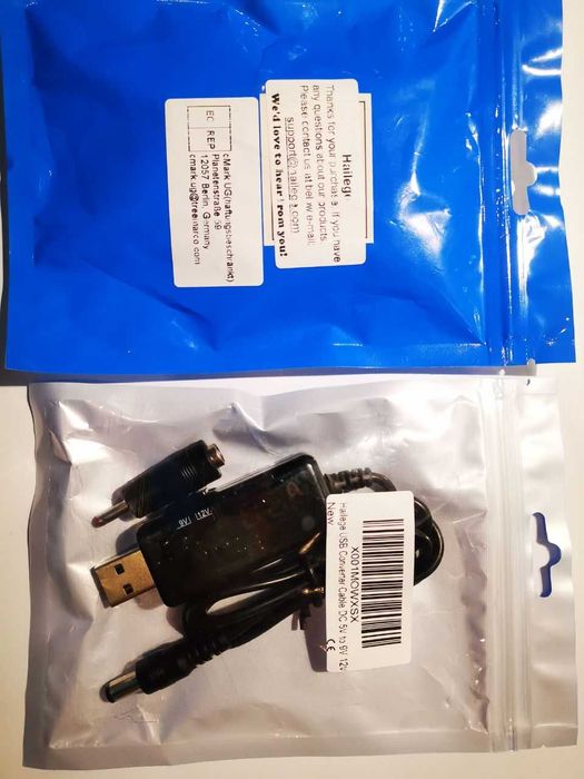 Кабель с повышающим преобразователем напряжения DC DC USB 5В в 9В-12В