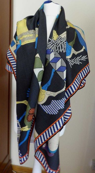 Hermes luksusowa chusta kaszmirowa 130/130