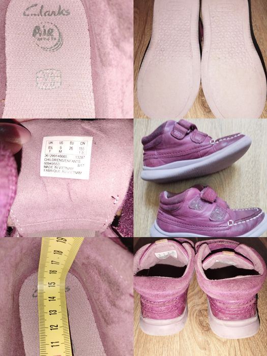 Туфлі 16 см 13 см Clarks розмір 26 22 туфлі туфельки мешти