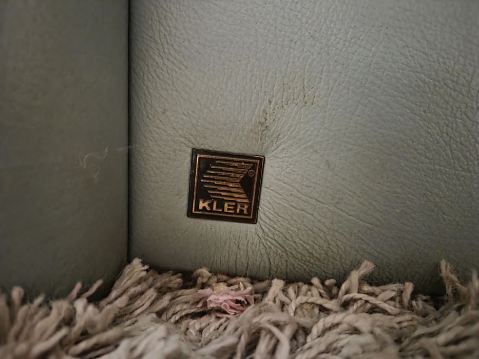 Fotel Kler z podnóżkiem, skóra naturalna