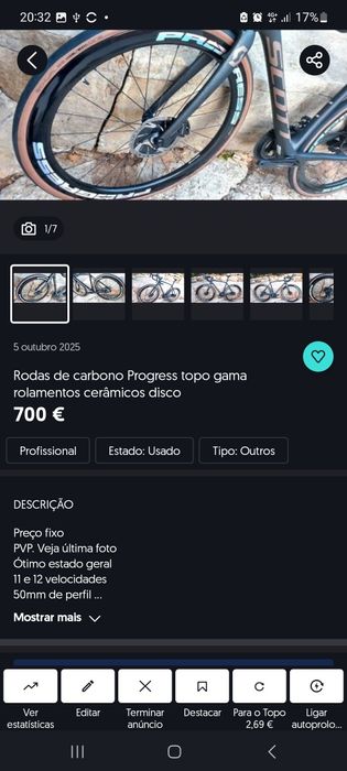 Rodas de carbono disco