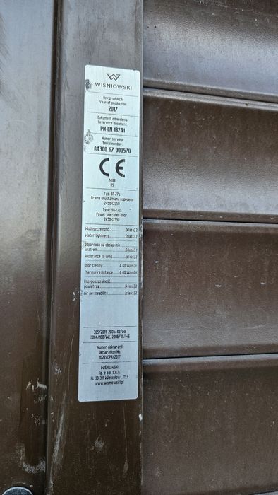 Brama garażowa Wiśniowski