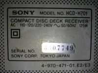 Sony HCD-H701: основний блок від музичного центру Sony FH-G70