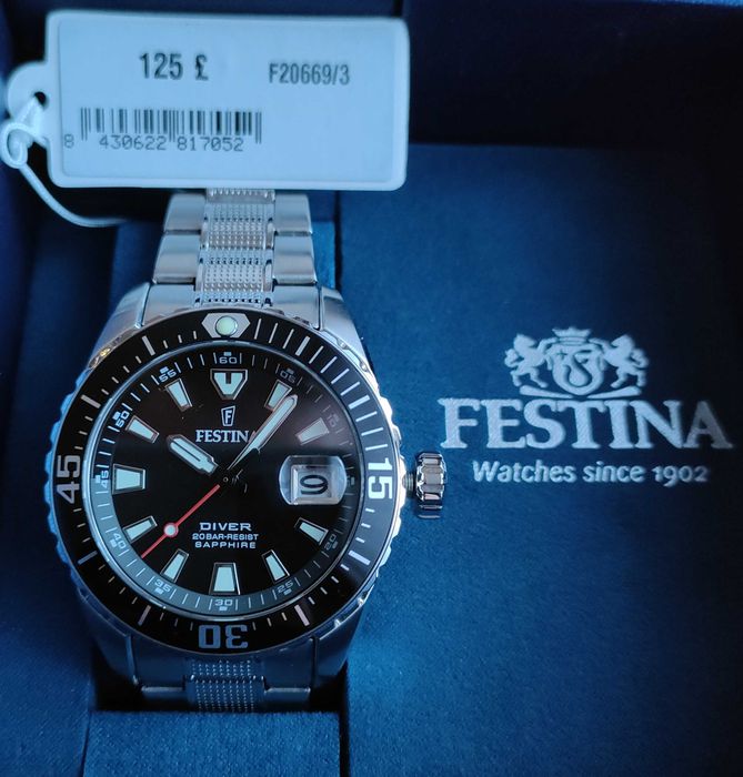 Zegarek męski Festina Diver F20669/3, na gwarancji, stan idealny