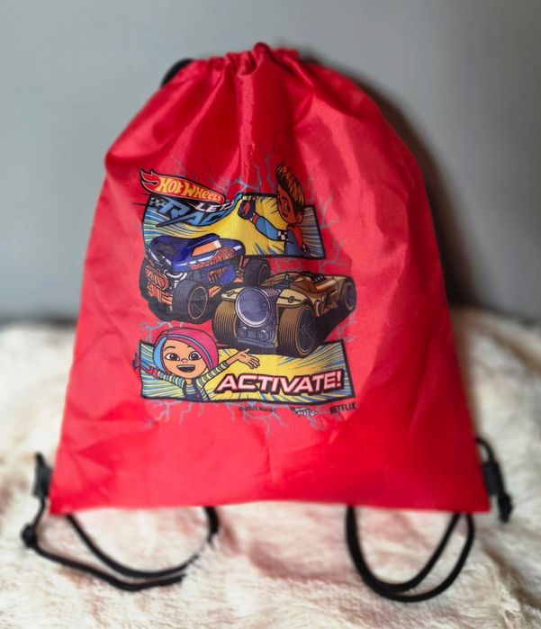 Mini Plecak Worek Szkolny Przedszkole Hot Wheels Czerwony