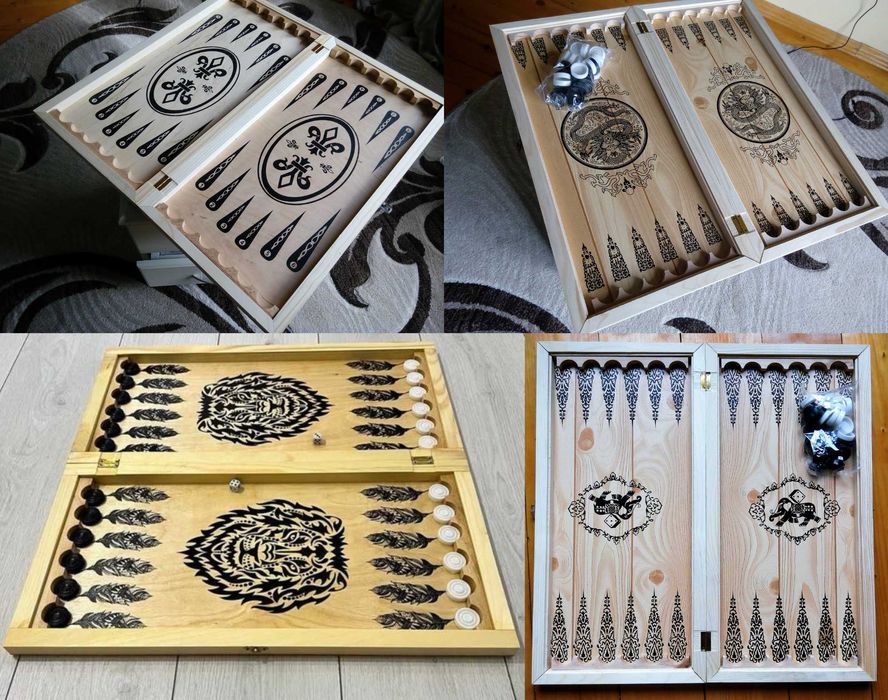 Нарды 2в1 60х60см, 54x54см. Ручная работа! Прекрасный Подарок!