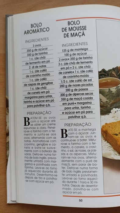 Livro "Para Bem Cozinhar: Bolos para Chá"