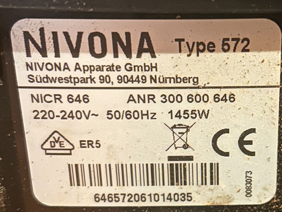 Ekspres do kawy Nivona type 572