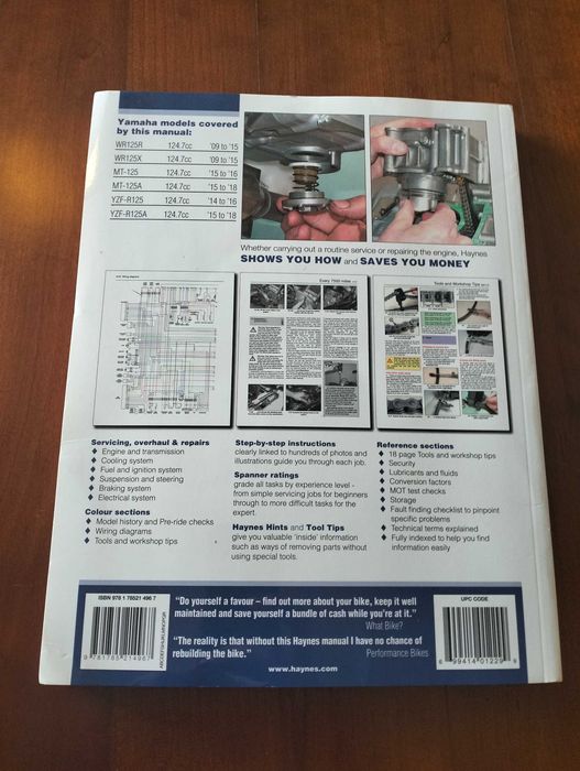 Haynes - Yamaha MT 125/ YZF R125 / WR125R-X (manual técnico)