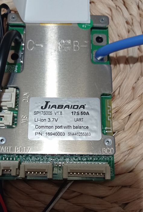 BMS 10-17s 50A BT UARTA NTC balans bateria
