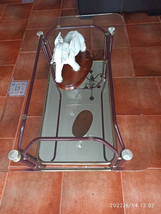 Mesa de Centro em vidro e espelho