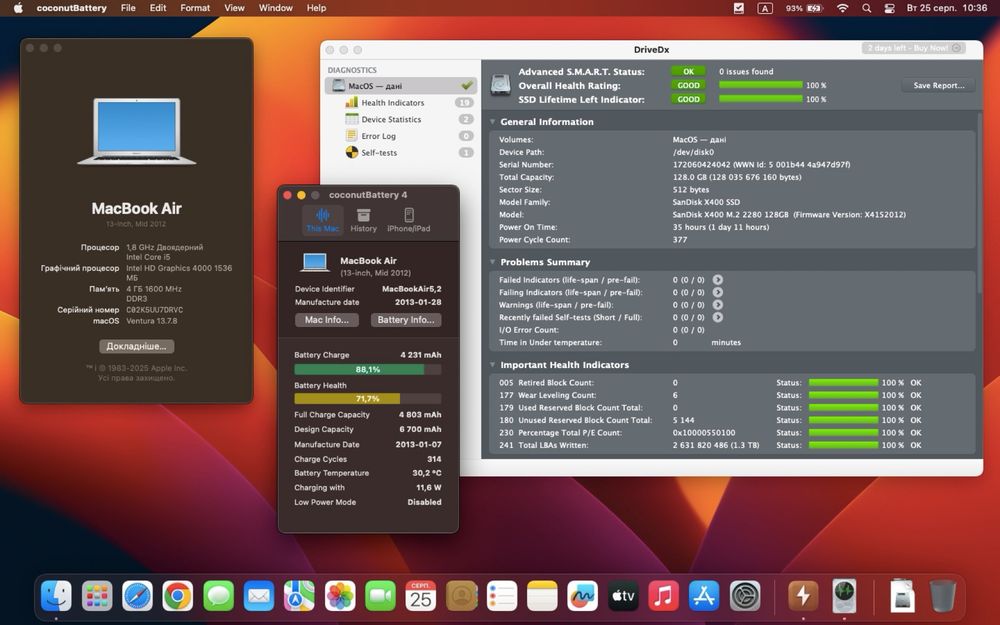 Macbook Air 13 2012 A1466
