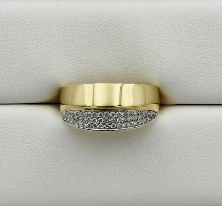 Złoty Pierścionek Złoto 585 14K Elegancka Obrączka Klasyczna szeroka