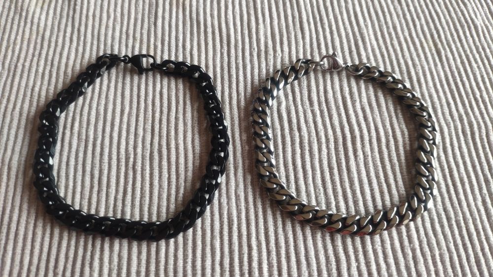 Pulseiras Metálicas Unisexo 7mm e 9mm de largura