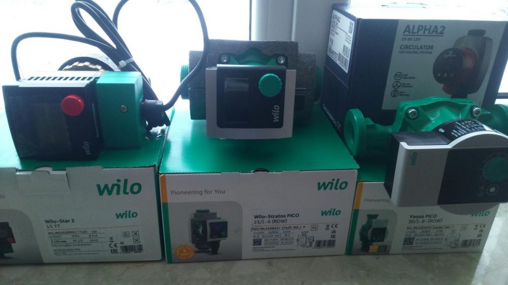 Циркуляційні насоси WILO Atmos Pico/ Yonos-Pico/Z NOVA T