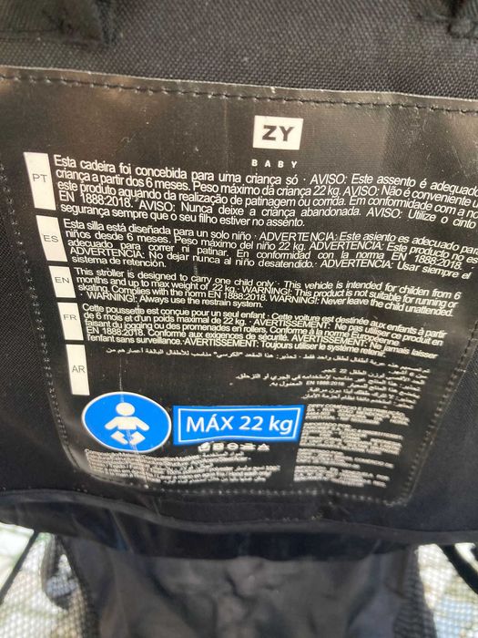 Carrinho Bengala Avenue Xtra Grey Zy Safe 6M+