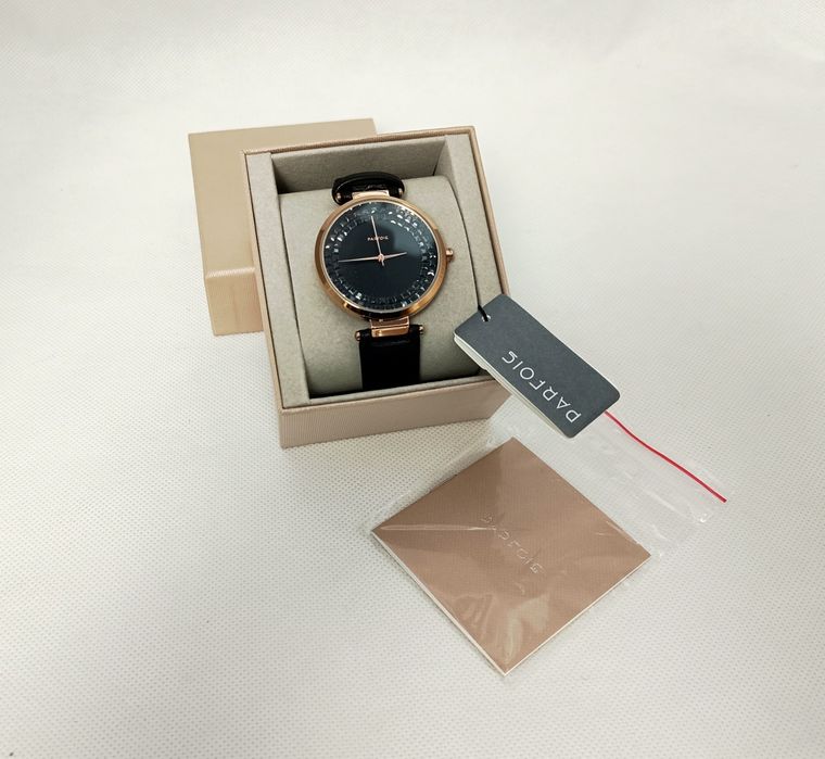 Zegarek Damski Parfois Elegancki z Kryształkową Tarczą i Skórzanym Pas