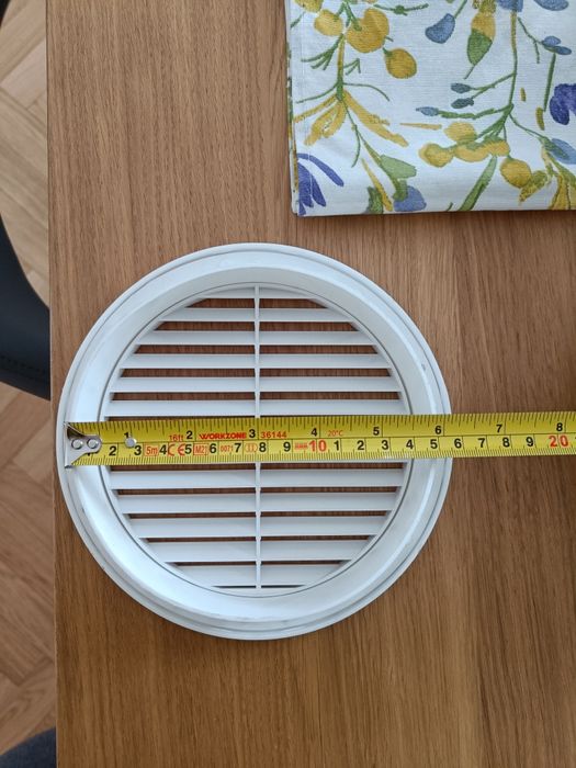 Okrągła kratka wentylacyjna biała 2 szt. 15 cm 18 cm
