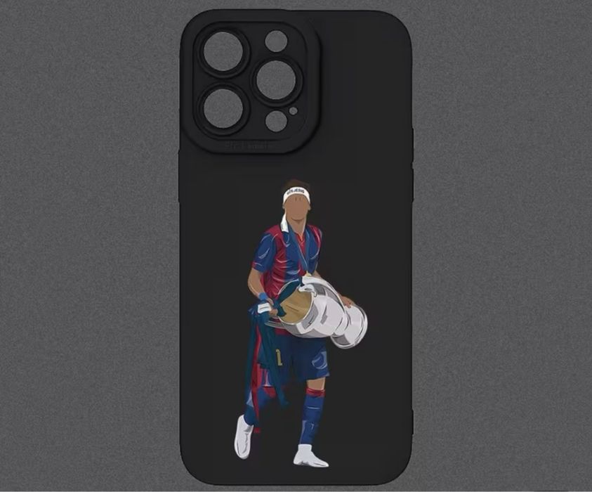 Чохол iPhone 13 з принтом Neymar Jr матовий чорний