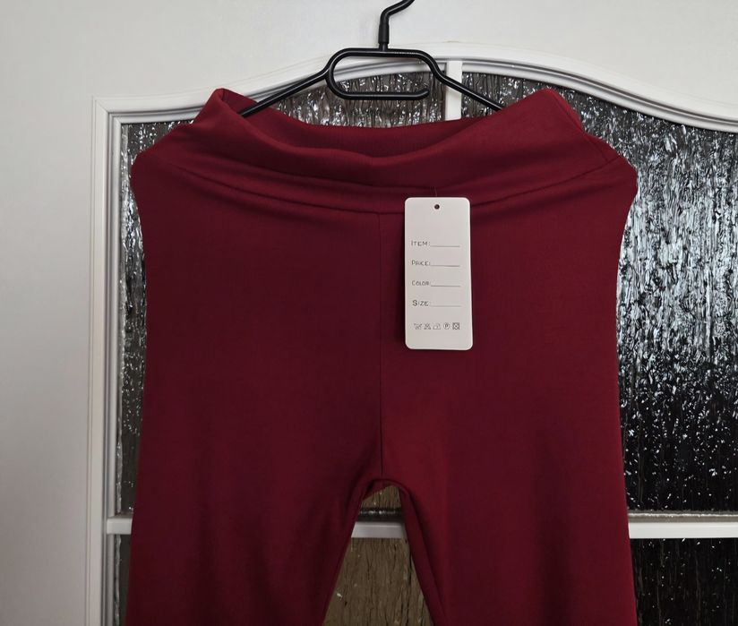 Legginsy Damskie Bordowe S/M 39